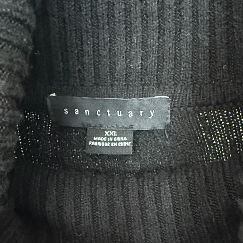 Sanctuary Black Turtleneck Sweater Dress - Picture 2 of 3
